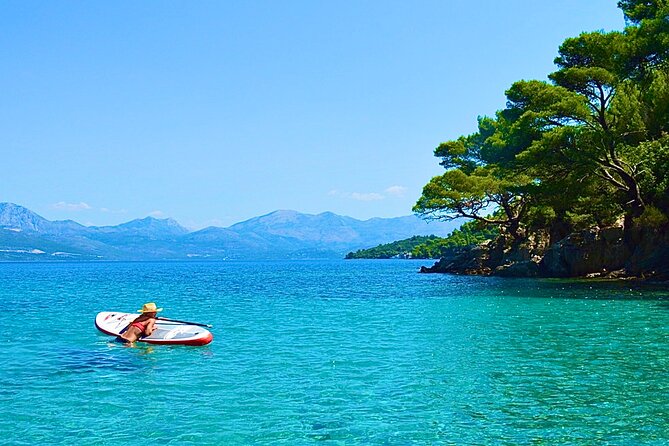 Adventure Sailing 4 Night Dubrovnik Cruise on the Huck Finn Cat - Day 2 Elaphiti Islands: Kolocep swim break, paddleboards, and Sipan nights