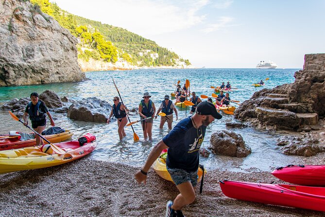Afternoon Dubrovnik Guided Kayaking Tour - Stop 1: Dubrovnik City Walls from a calm-water kayak