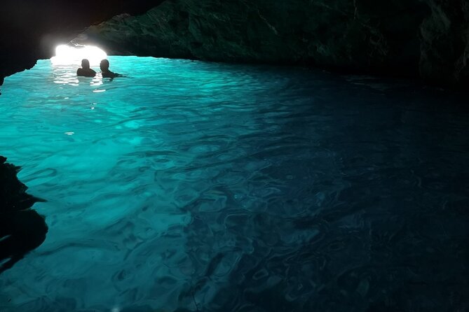 Blue Cave, Green Cave & Lopud Beach small group Speed boat Tour - Green caves and the canyon passage: emerald light with some tight spots