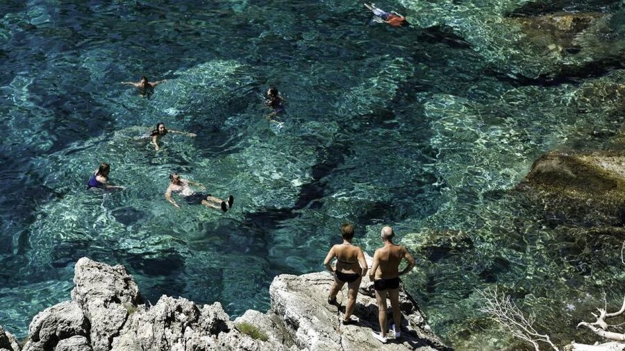 Dubrovnik: Blue Cave Tour with Panoramic Old Town View - Koločep’s three green caves: the main swim session