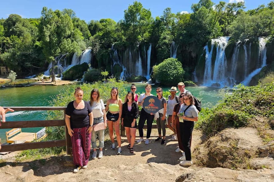 Dubrovnik: Mostar & Kravica Waterfalls Day Trip - From Dubrovnik pickups to border crossing speed