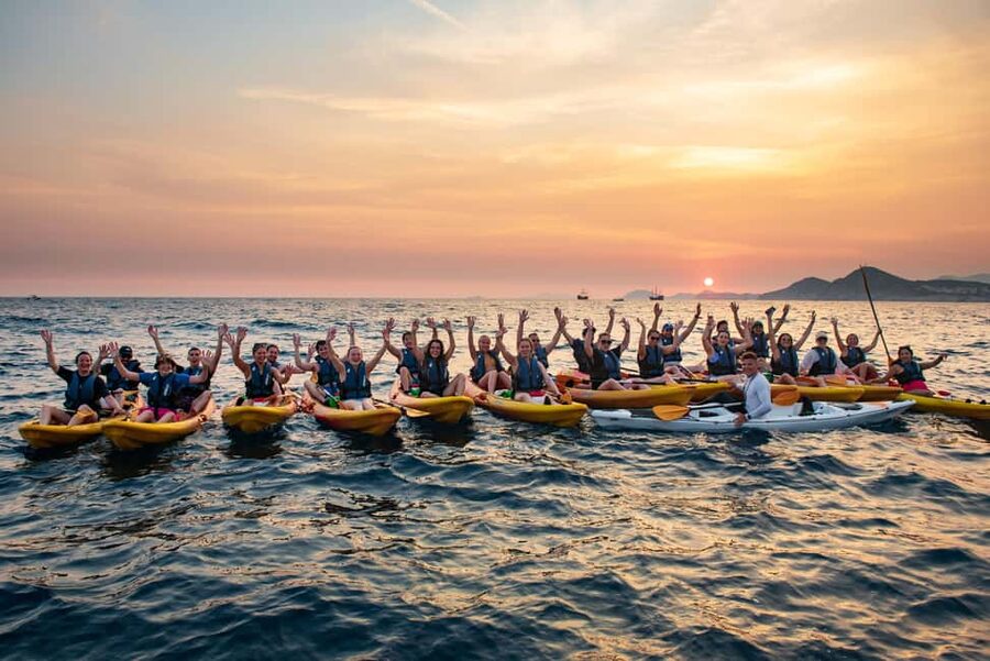 Dubrovnik: Sunset Kayaking and Snorkeling Tour - Sunset kayaking from Pile Bay: the setup that makes Dubrovnik work