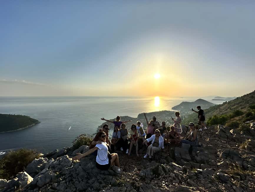 Dubrovnik Sunset Mountain Tour With Wine - Srđ Mountain mid-stop: old town photos without the full final-landing crowd
