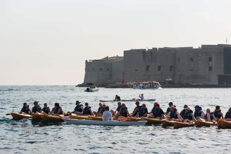 Dubrovnik: Sunset Sea Kayaking Tour - Paddling past the Walls on the return: the part most people chase
