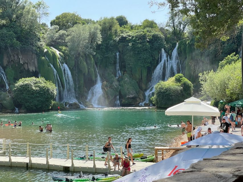 From Dubrovnik: Mostar and Kravica Waterfall Day Trip - Kravica Waterfall: swimming time, cash reality, and the walk down