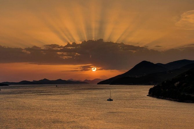 Golden hour SUNSET CRUISE from Dubrovnik Old Town - Lokrum Island at sunset: greenery and quiet coves