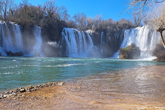 Group Full Day Tour Mostar & Kravica waterfalls from Dubrovnik - Crooked Bridge (Kriva Ćuprija): a quick stop with big symbolism