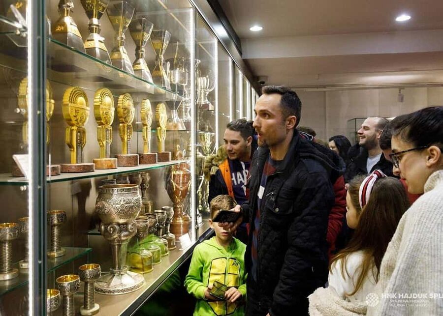 Hajduk Split Stadium Tour: An Unforgettable Experience - The intro presentation: club milestones that help the trophies land
