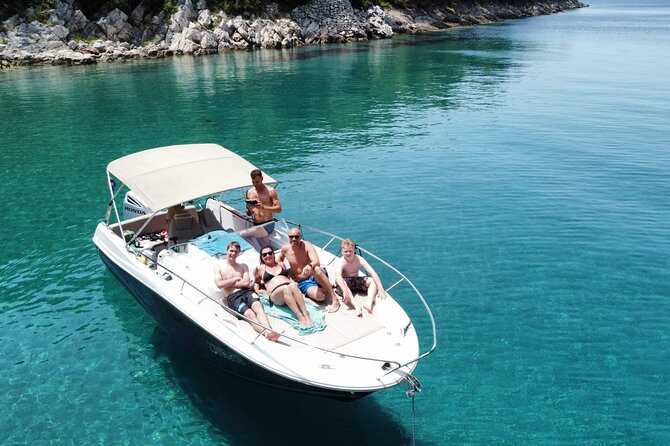 Luxury Private Speedboat Tour Islands & Blue Cave - Koločep (Kalamota): pines, citrus, and a short island pause