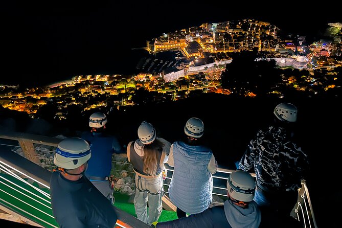 Night Zipline Experience in Dubrovnik - The Two Night Rides: Dubrovnik Old Town below, Adriatic beyond