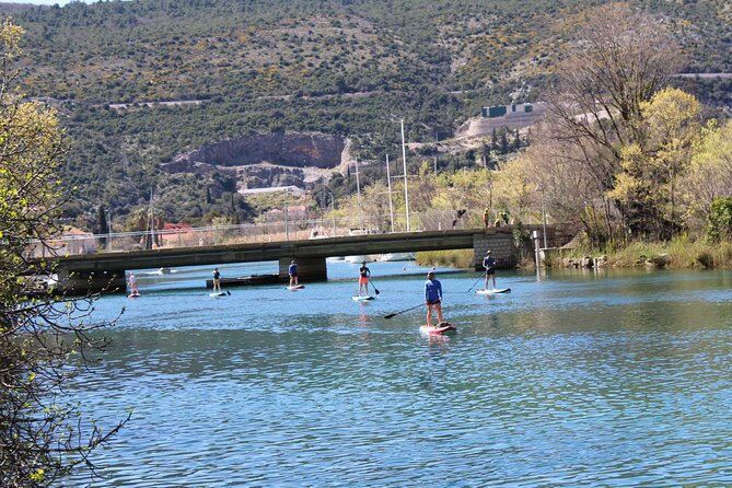 Ombla river Paddleboarding tour in Dubrovnik with snacks - Downstream stories: Vatican-era land and hints of old industry