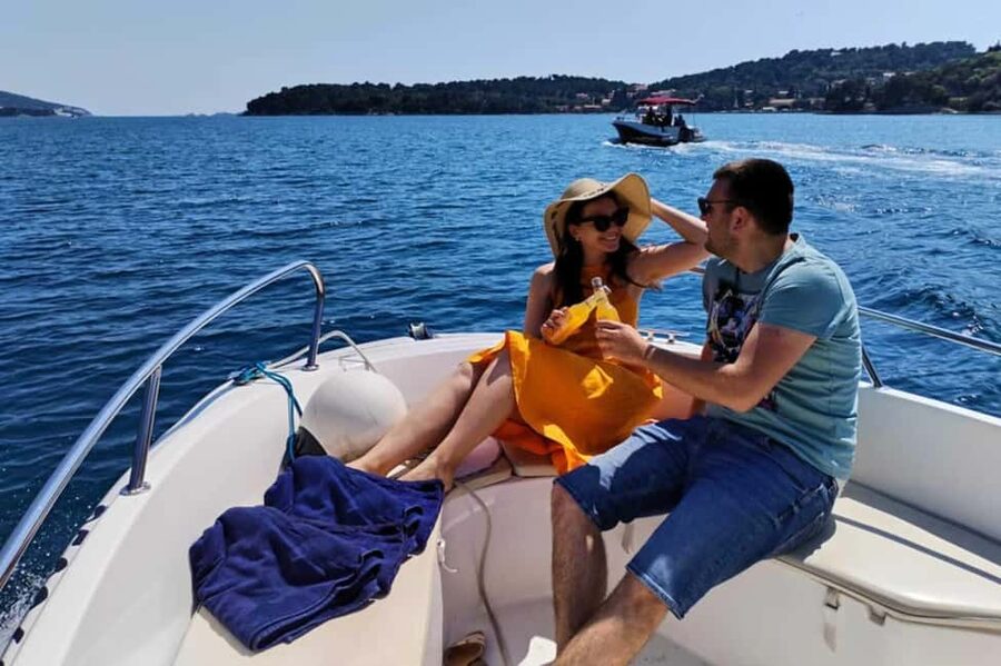 Private Boat to the Blue Cave & Elaphiti Islands with Pickup - Koločep: Small Island Walks and Crystal Lagoons