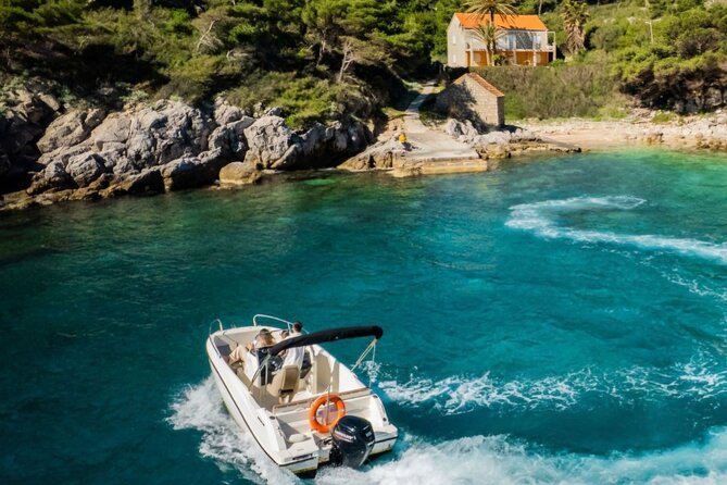 Private Boat Tour-Elafiti islands,Blue and green cave,Sandy Beach - Lopud Island’s Sunj Beach: Shallow Sand, Easy Swimming, and On-Boat Chill
