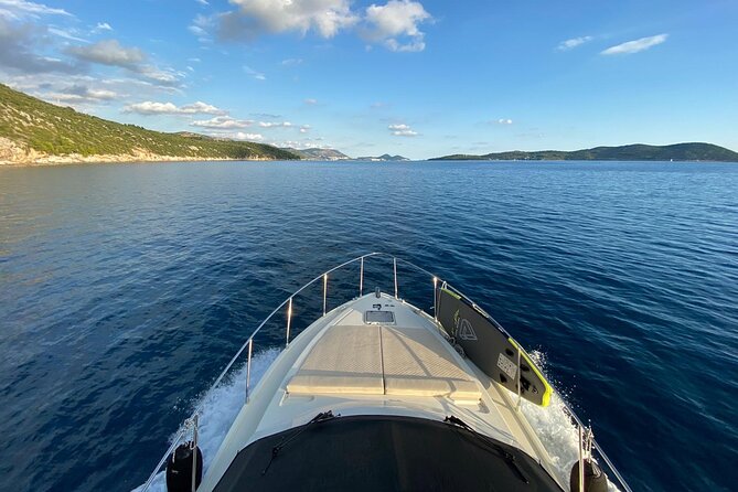 Small group tour by premium yacht to Elaphite Islands - Stop 1 on Koločep: Blue Cave swimming and a calm village boat ride