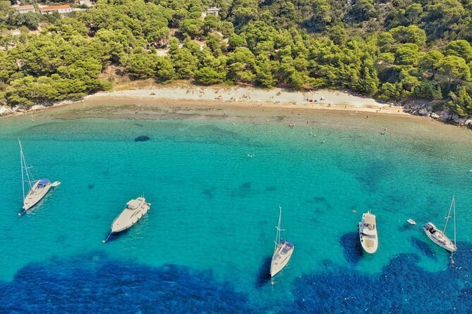 Small group tour by premium yacht to Elaphite Islands - Stop 4 on Šipan: panoramic cruising to Suđurađ, then a swim at Sikirica