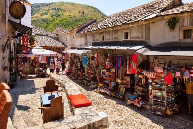 Traces of Orient in Mostar from Dubrovnik - Počitelj Fortress Town: Ottoman-style architecture above the river