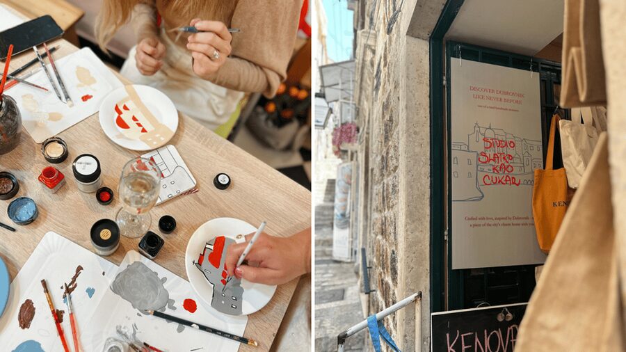 Traditional Brunch and Painting Class in Old Town Dubrovnik - Ceramic painting with support: your plate becomes the souvenir